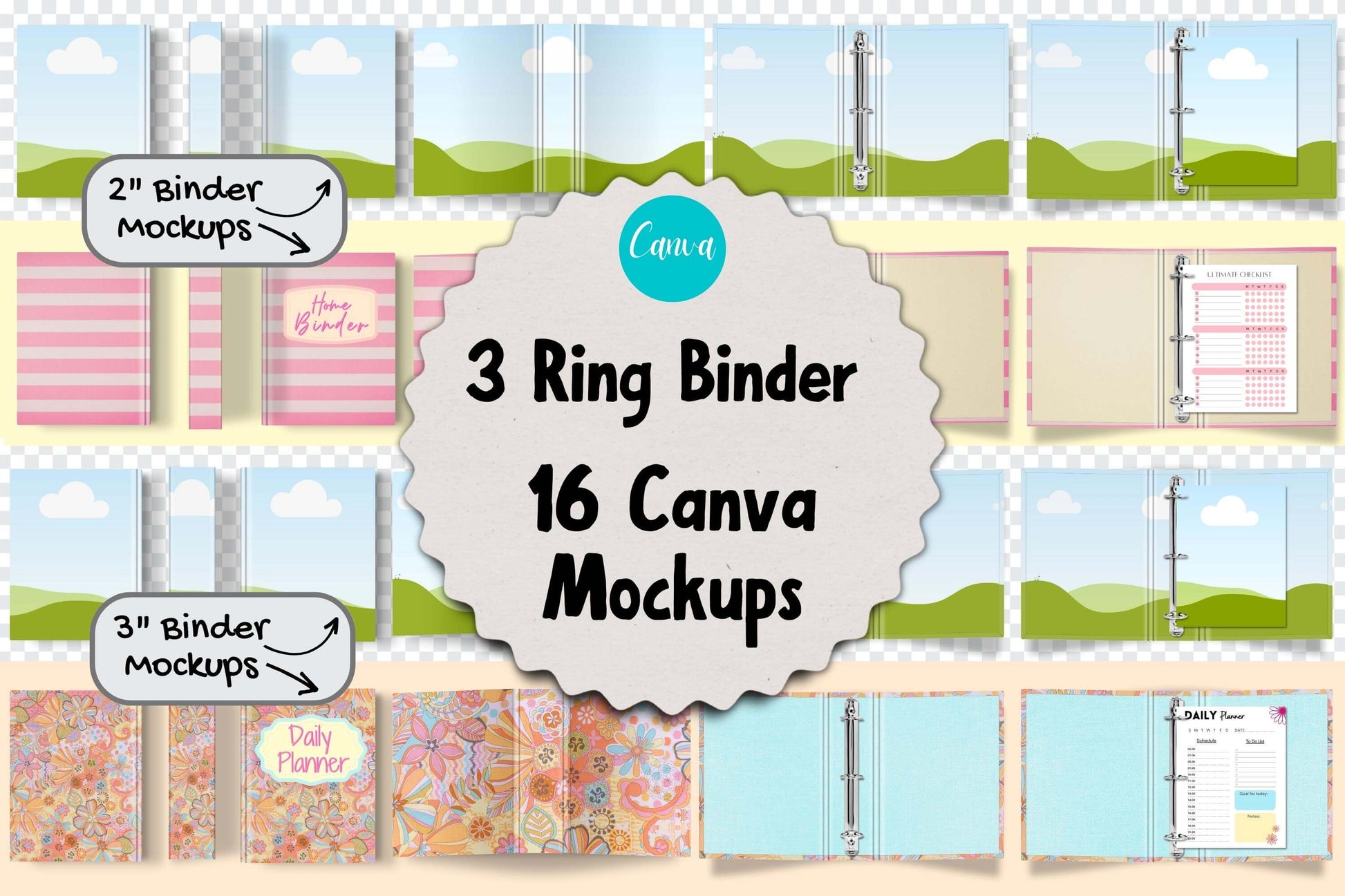 3 Ring Binder Canva Mockups Plr Printables Store