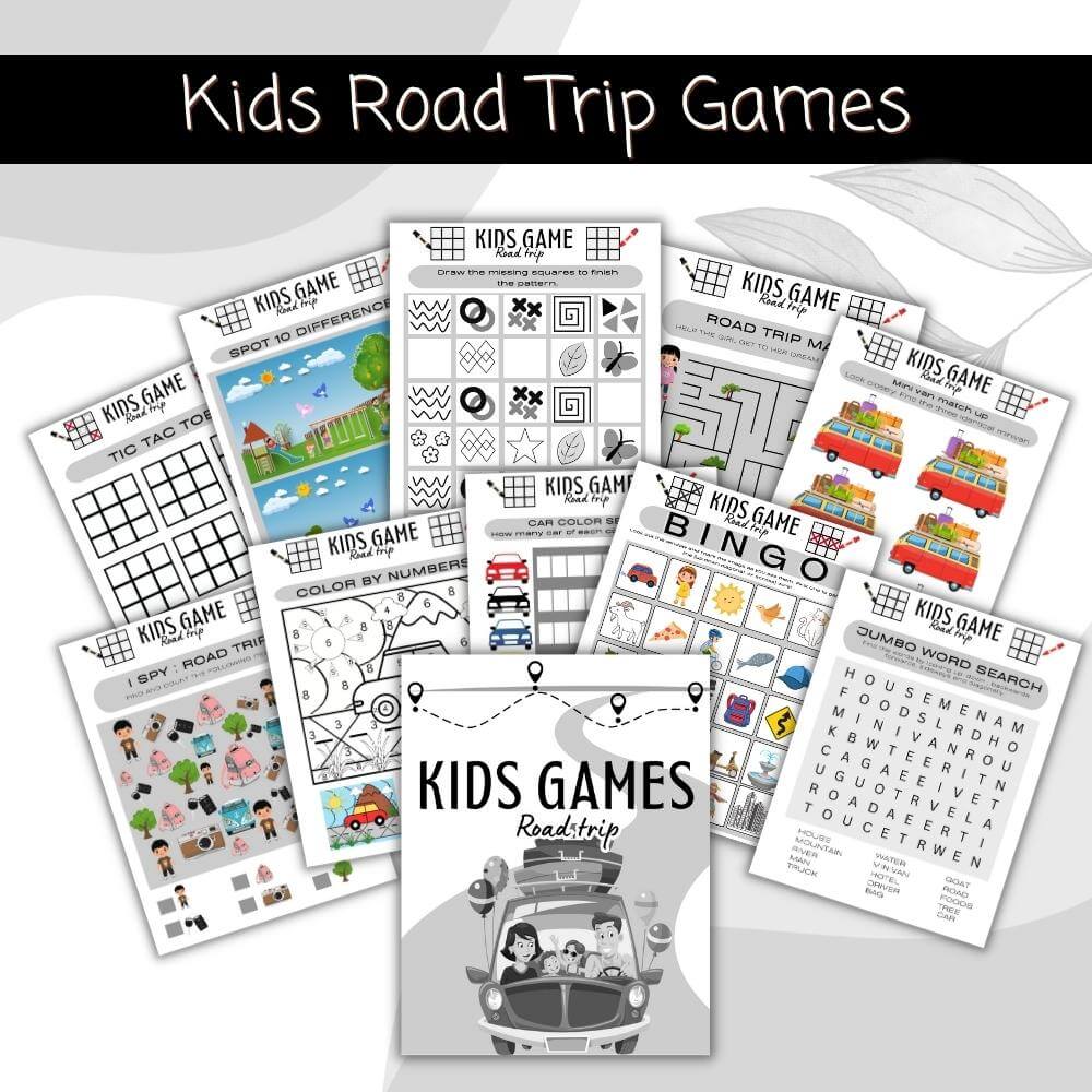 PLR Road Trip Planner in Black and White