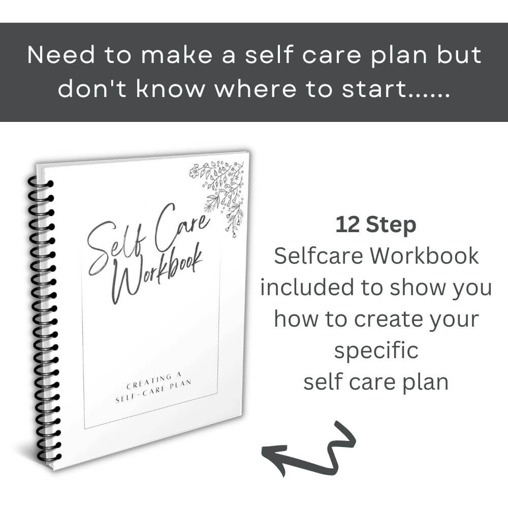 PLR Black & White Self Care Workbook + Matching Planner