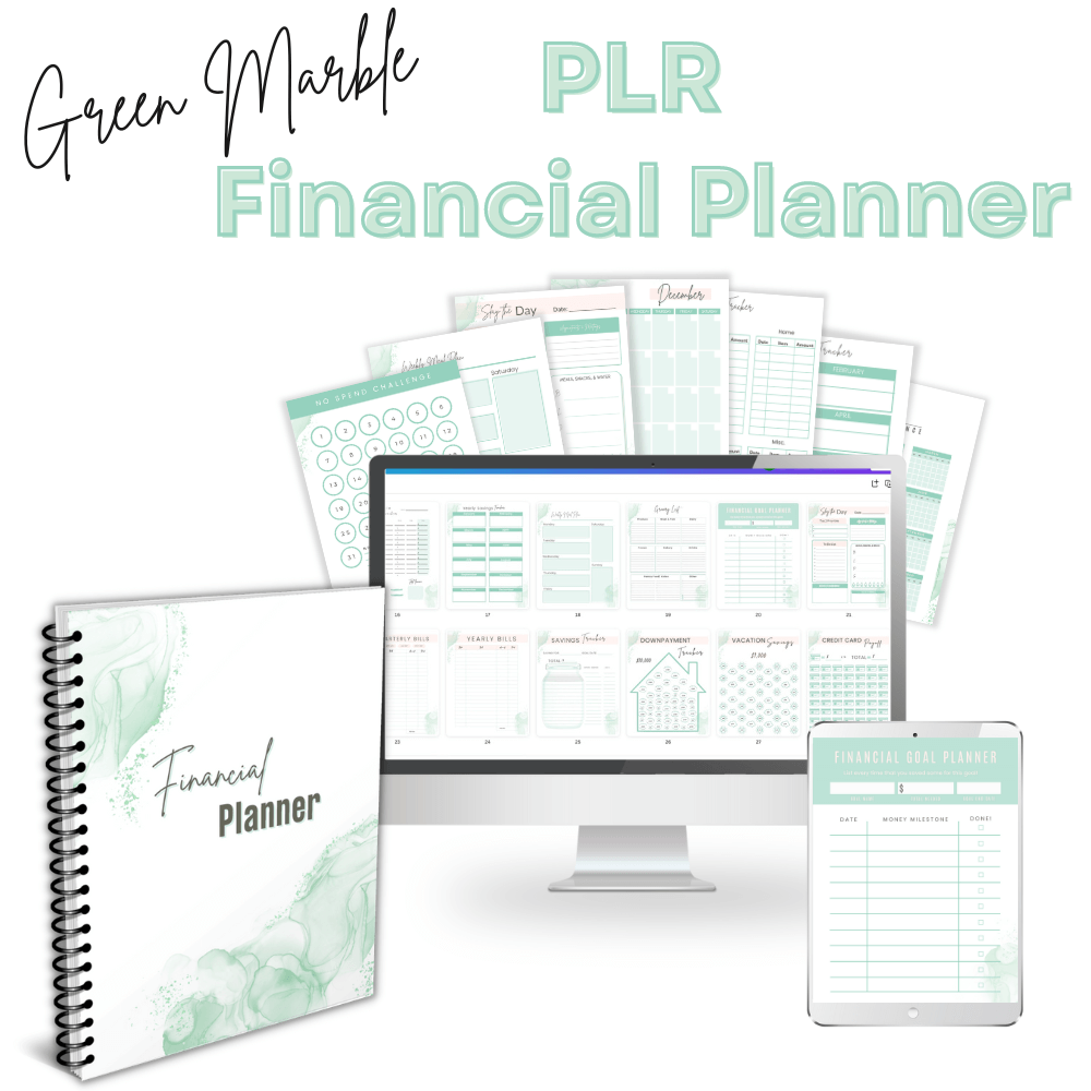 PLR Planner - Budget Planner - Growing Green