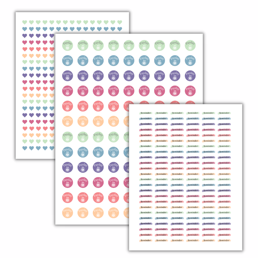 Colorful PLR Planner Stickers