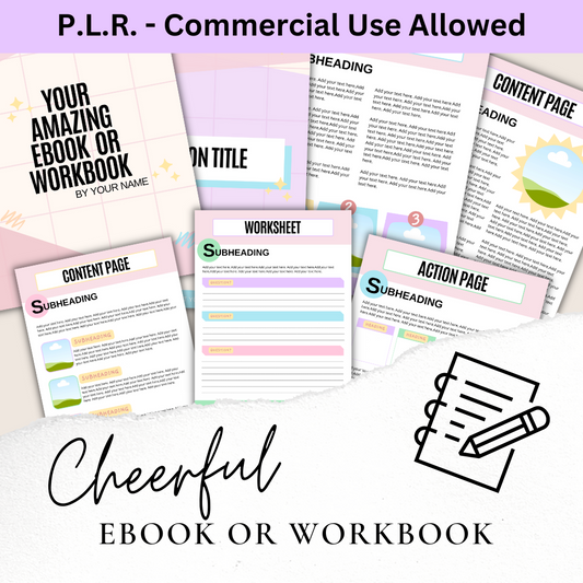 PLR Ebook or Workbook (Cheerful Design)