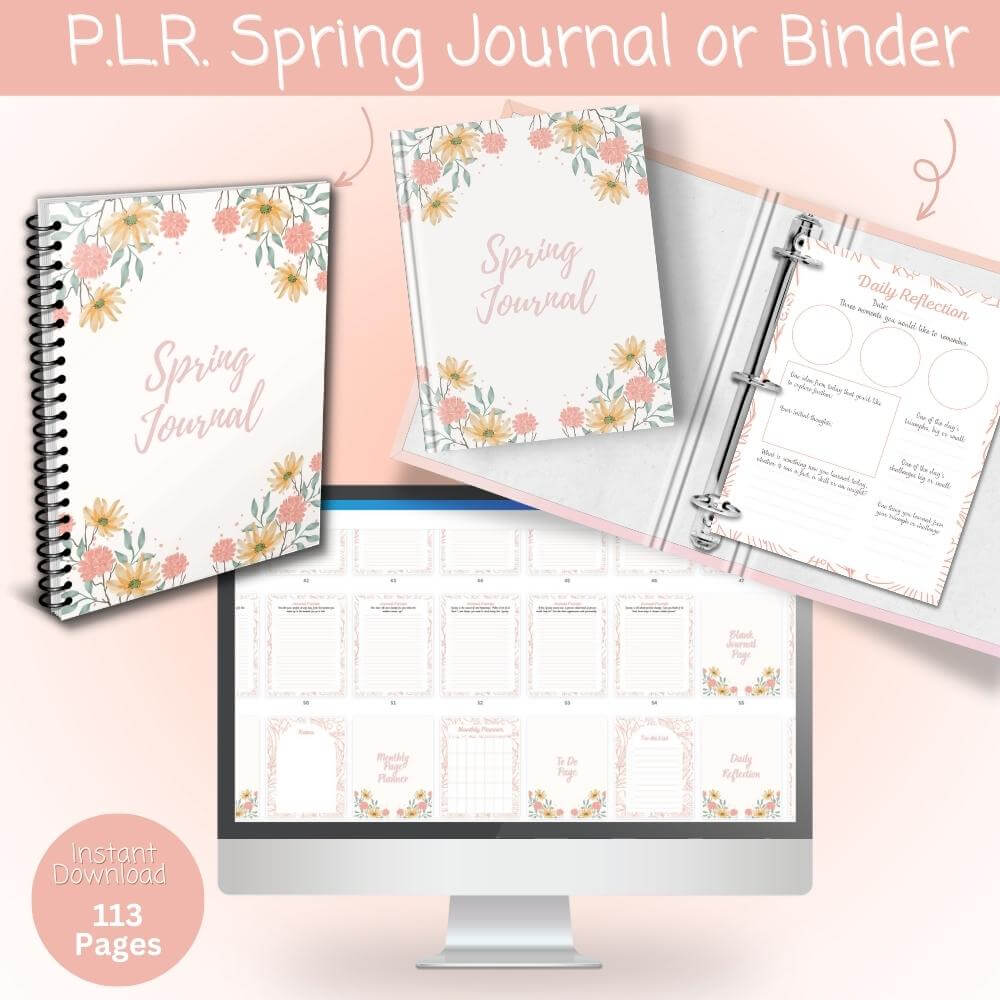 PLR Spring Journal in Floral Design
