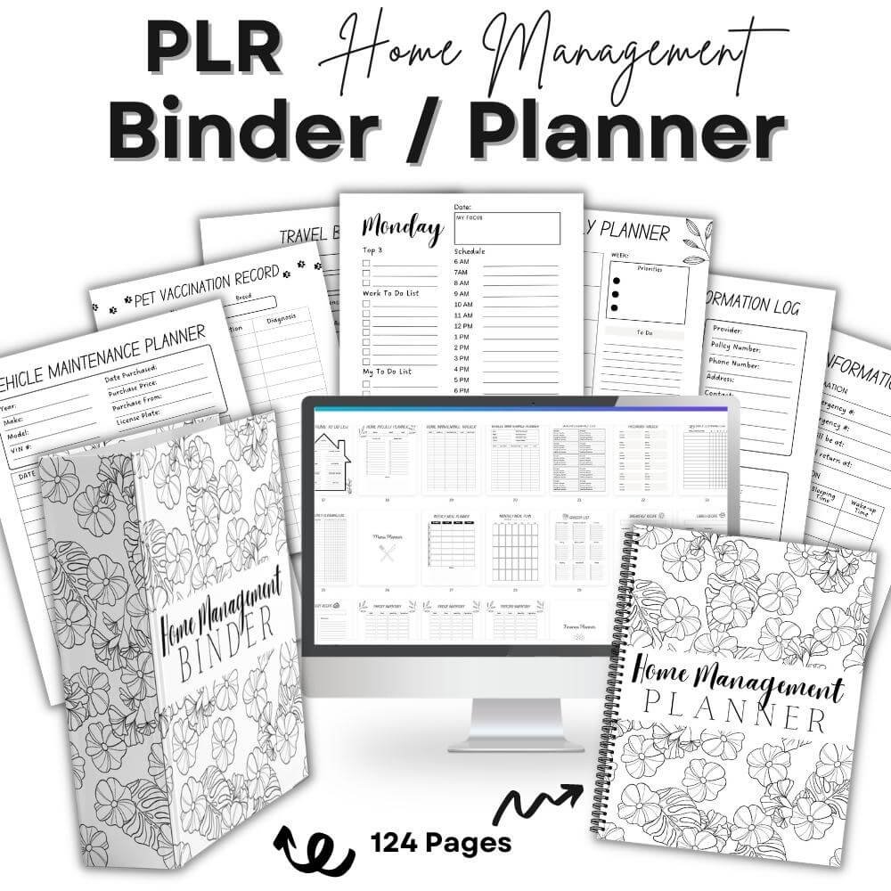 PLR Home Management Planner or Binder