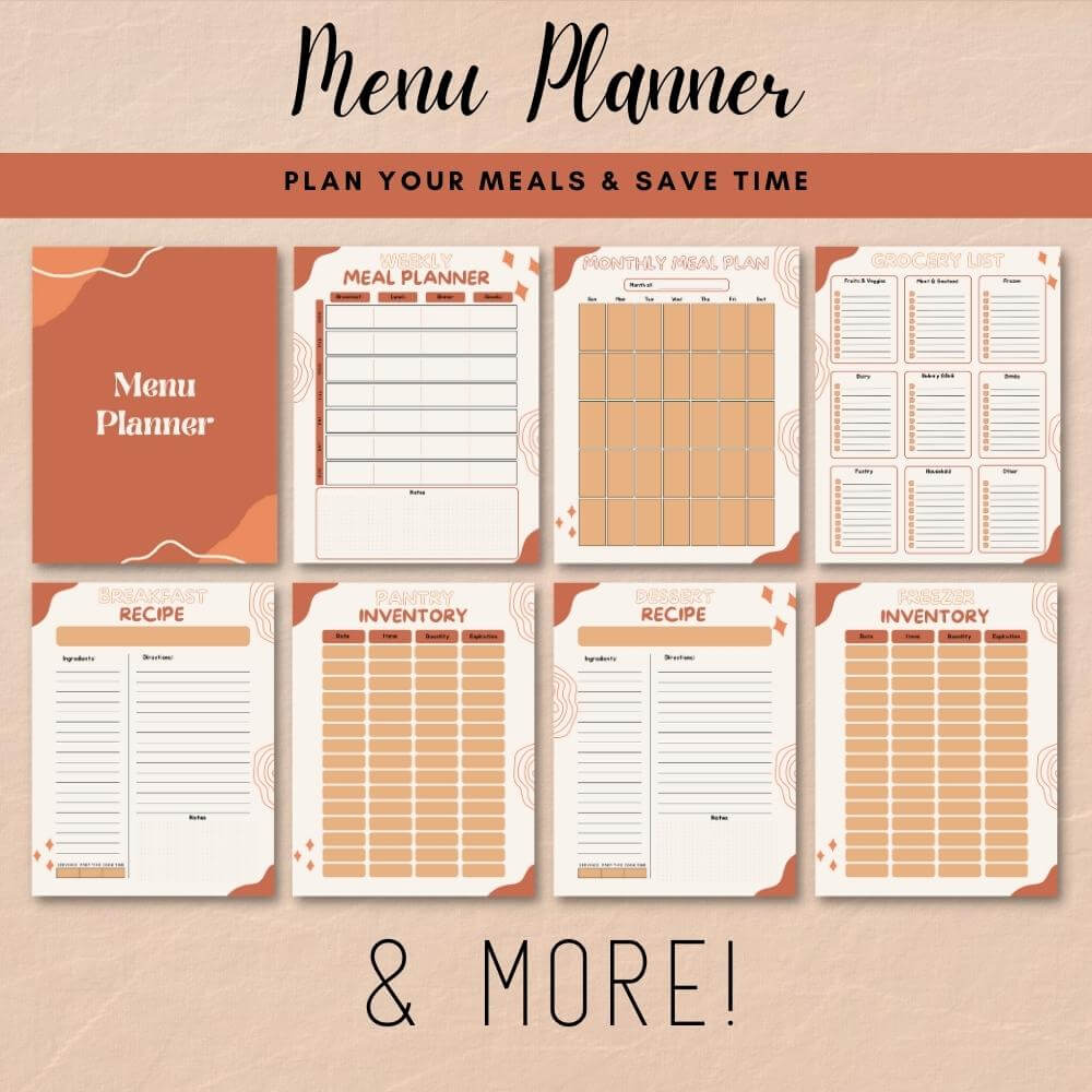 PLR Orange Home Management Planner or Binder