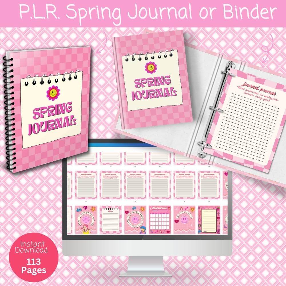 PLR Spring Journal in Y2K Theme