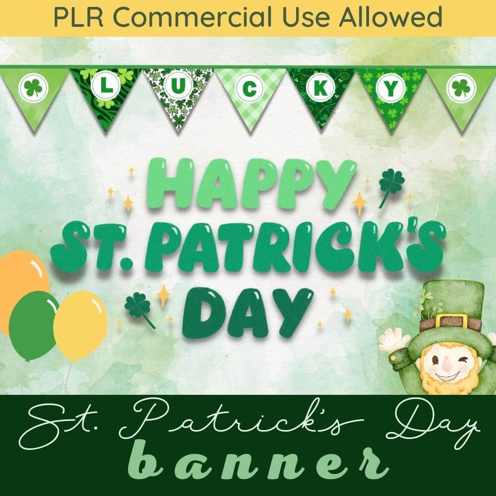 PLR LUCKY St. Patrick's Day Printable Banner