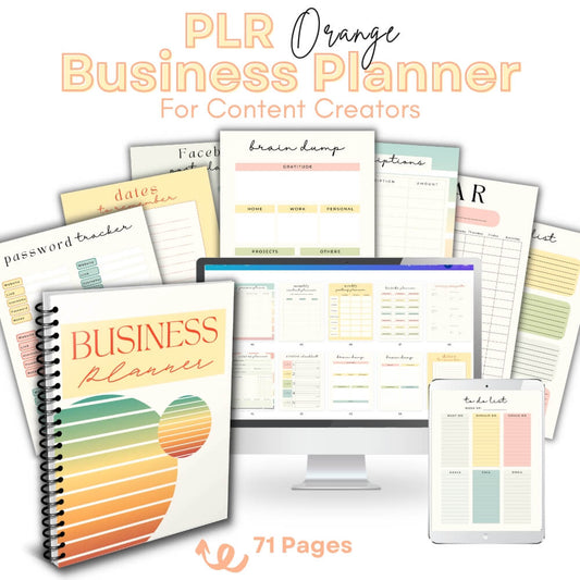 PLR Orange Business Planner for Content Creators