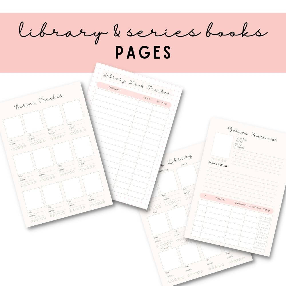 PLR Pink Reading Planner