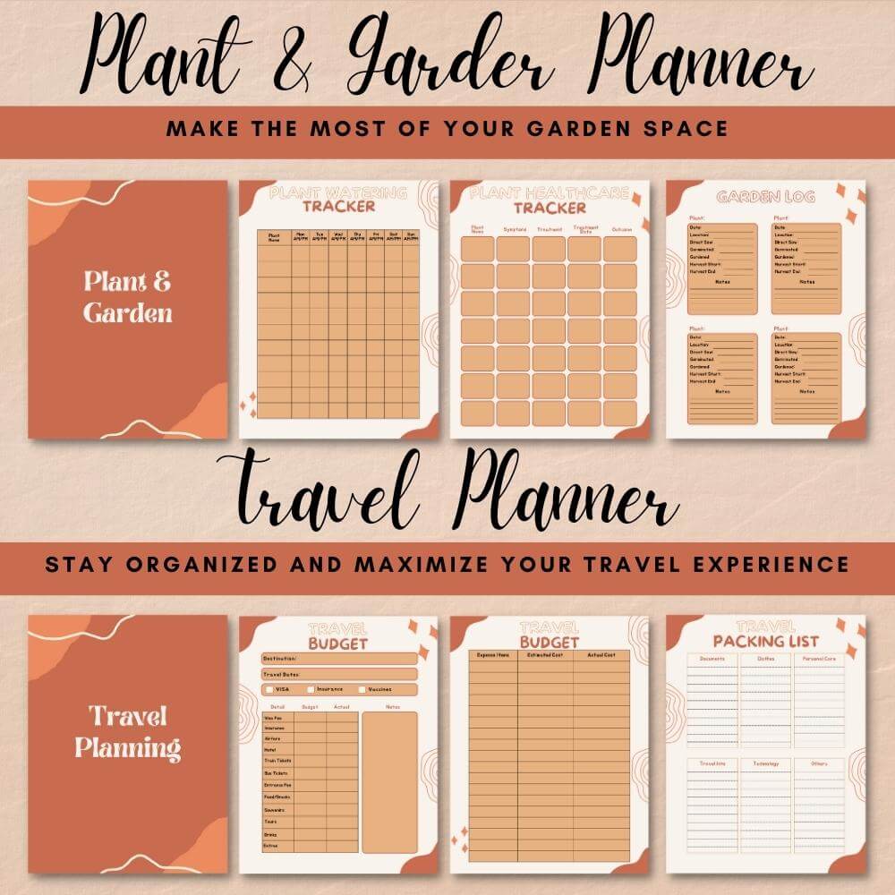 PLR Orange Home Management Planner or Binder