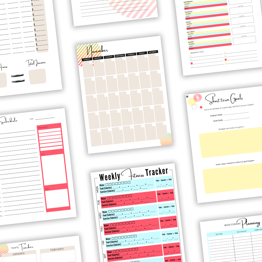 The Ultimate Create Printable Planners (FAST) Template Pack