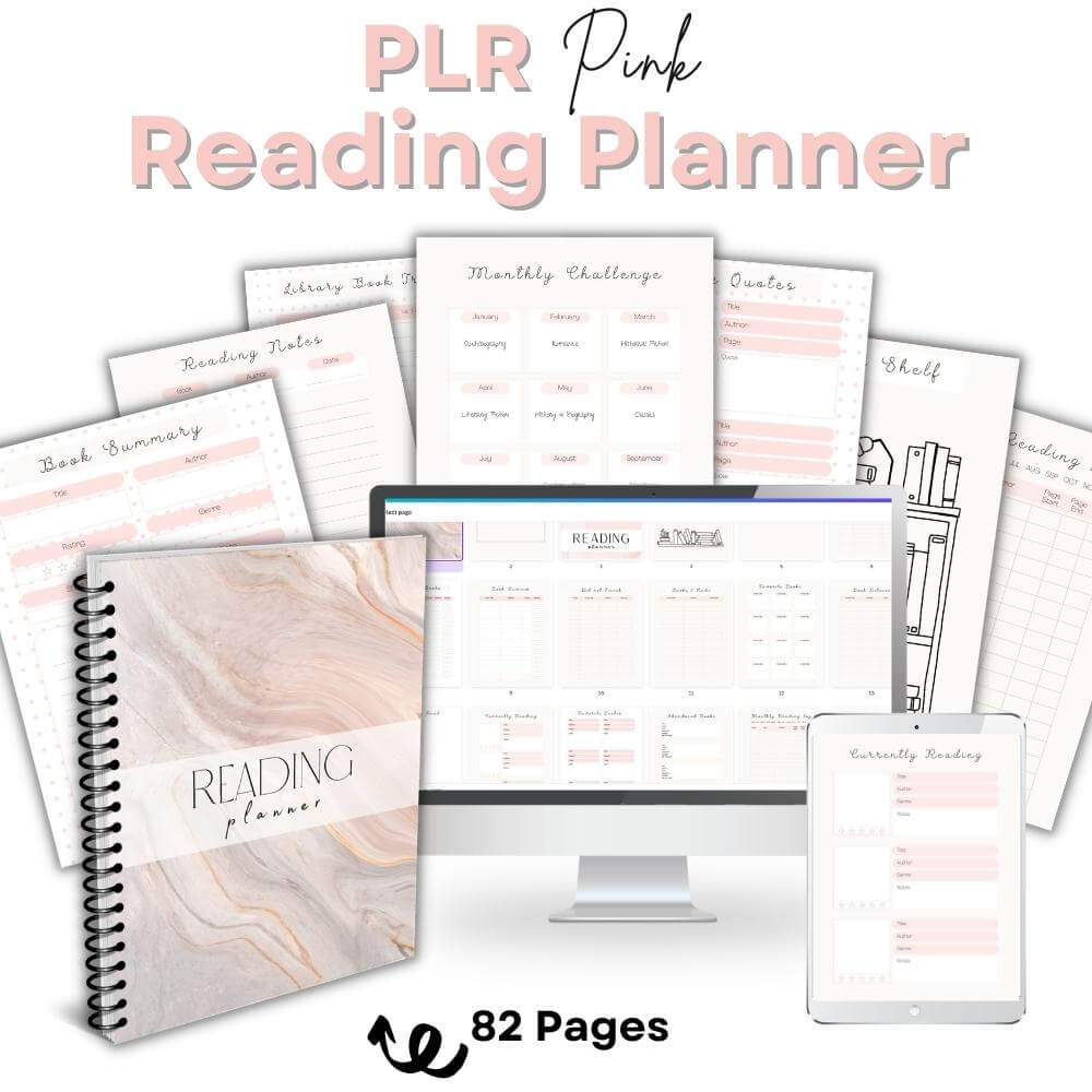 PLR Pink Reading Planner