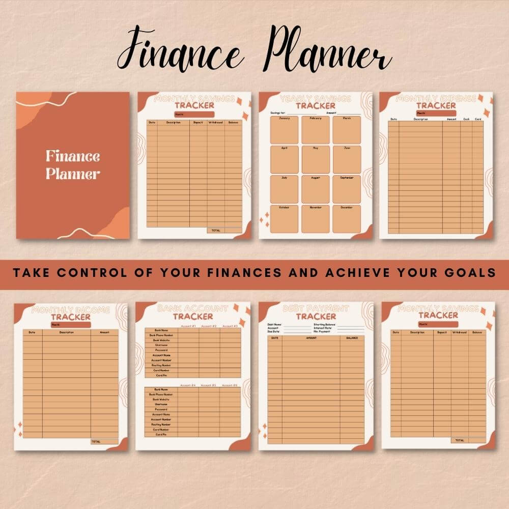 PLR Orange Home Management Planner or Binder