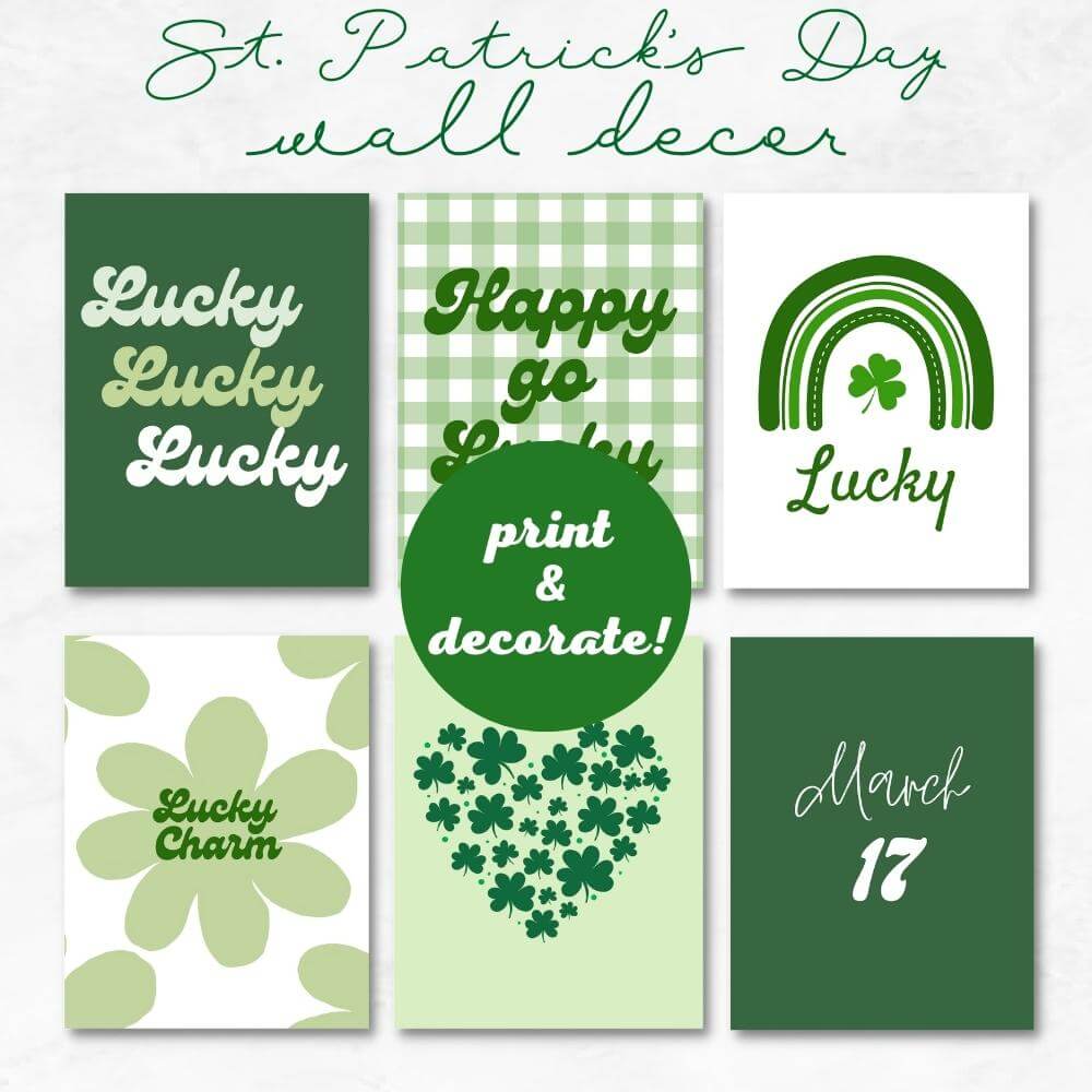 PLR St. Patrick's Day Decorations and Game Bundle