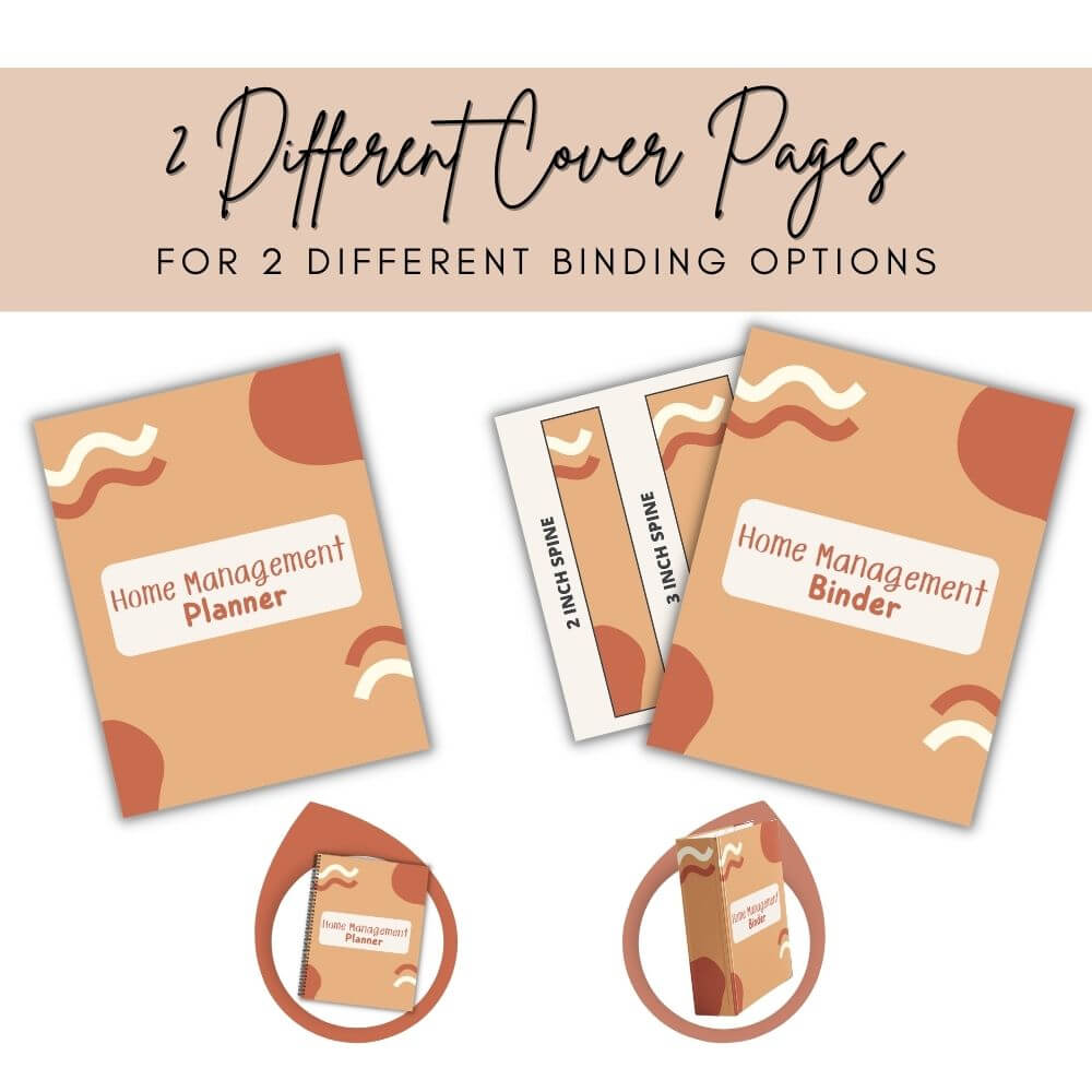 PLR Orange Home Management Planner or Binder