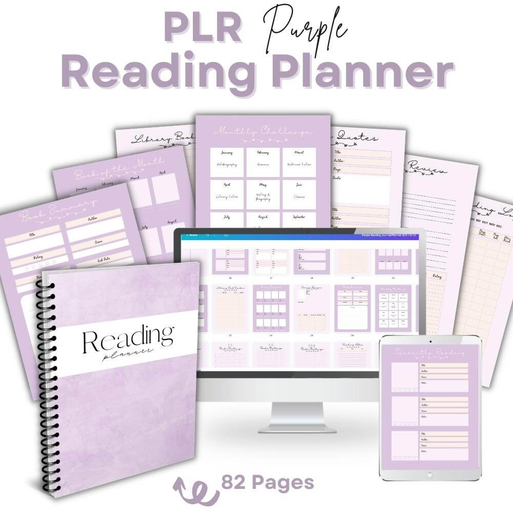 PLR Purple Reading Planner