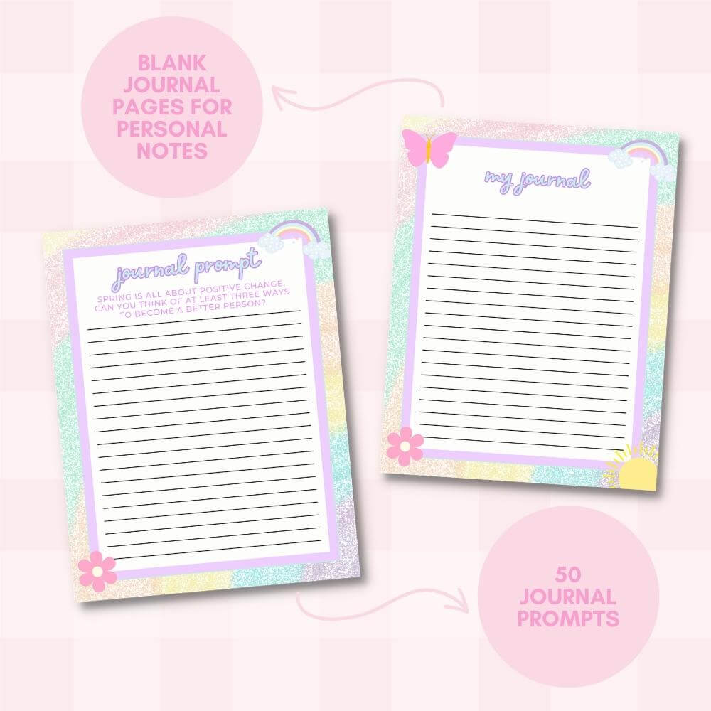 PLR Spring Journal in Cheerful Theme