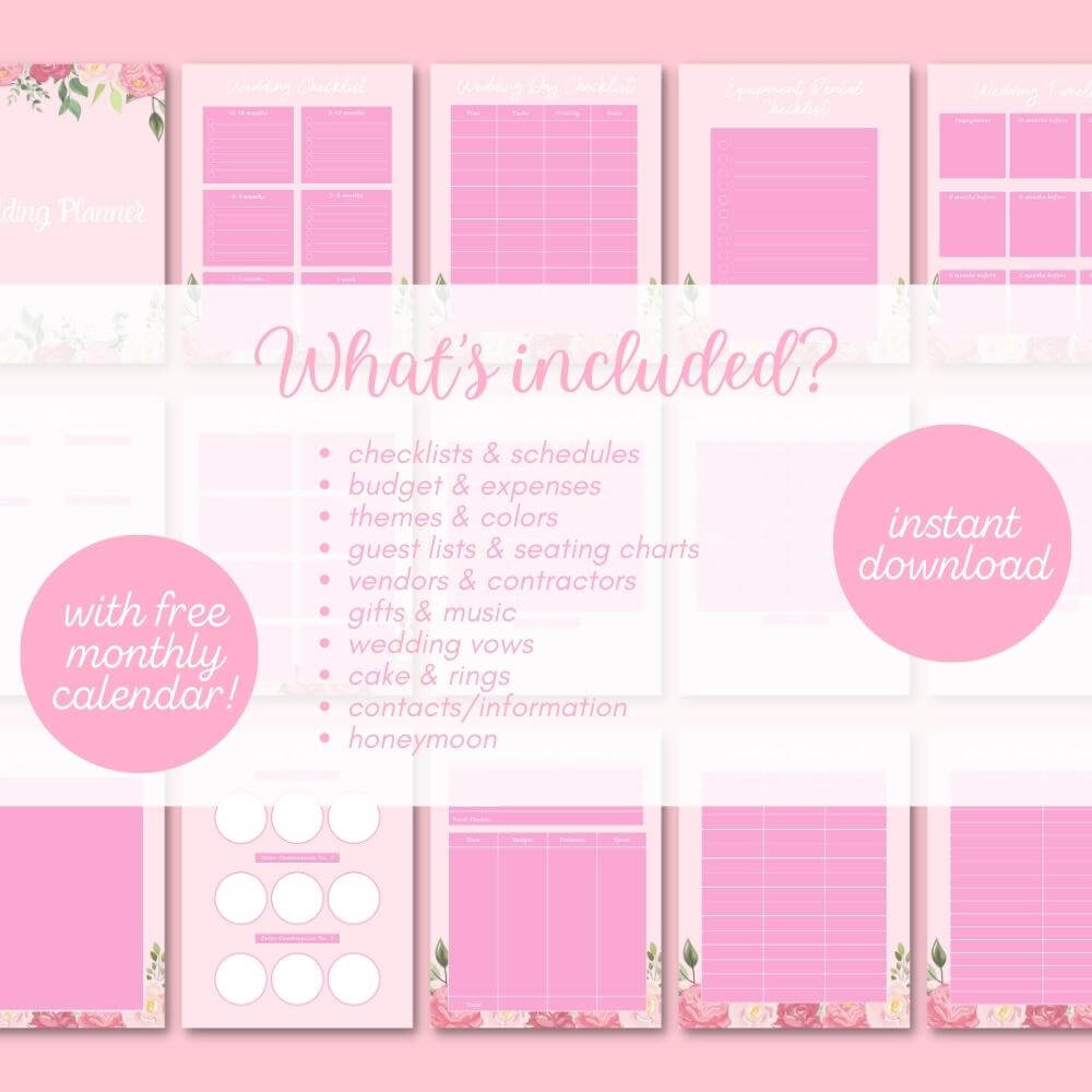 PLR Wedding Planner in Pink